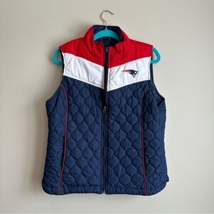 NFL Team Apparel Patriots Football Puff Vest L